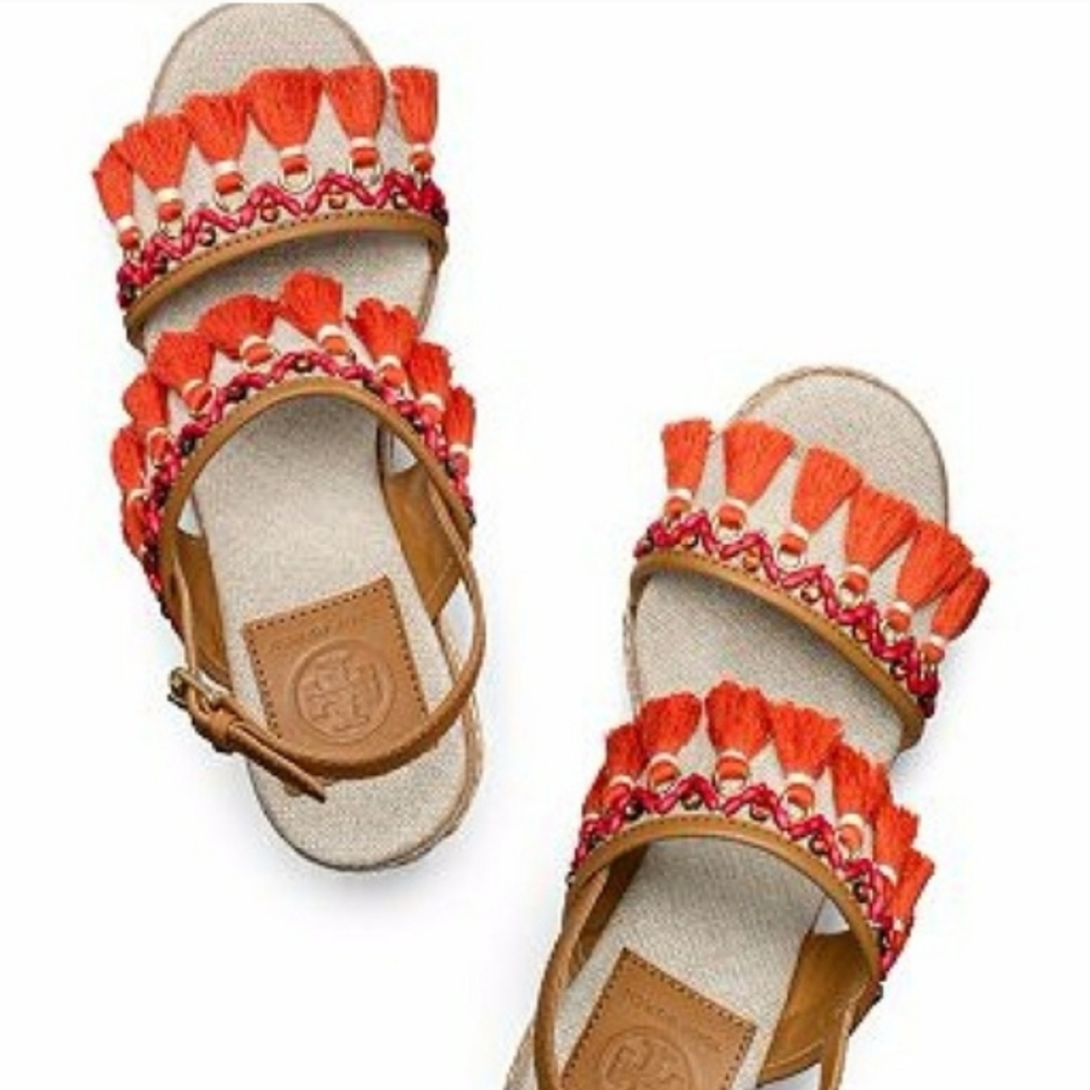 Tory Burch Niyah Espadrille Bohemain Wedge 6.5